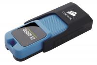 Флеш Диск Corsair 128Gb Voyager Slider X2 CMFSL3X2-128GB USB3.0 черный/голубой