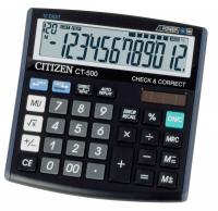 Калькулятор настольный Citizen CT-500J черный 12-разр.