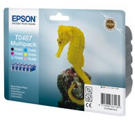Картридж струйный Epson T0487 C13T04874010 6цв. набор карт. для Epson St Ph R200/300/500/600