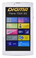 Планшет Digma Plane 7004 3G MT8321 (1.5) 4C/RAM1Gb/ROM8Gb 7" IPS 1024x600/3G/Android 5.1/белый/2Mpix/0.3Mpix/BT/GPS/WiFi/Touch/microSD 128Gb/GPRS/minUSB/3000mAh