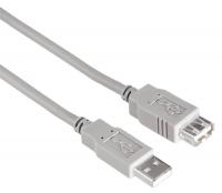 Кабель-удлинитель Hama H-53726 00053726 USB A(m) USB A(f) 2.5м серый