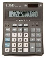 Калькулятор настольный Citizen Correct D-314 черный 14-разр.