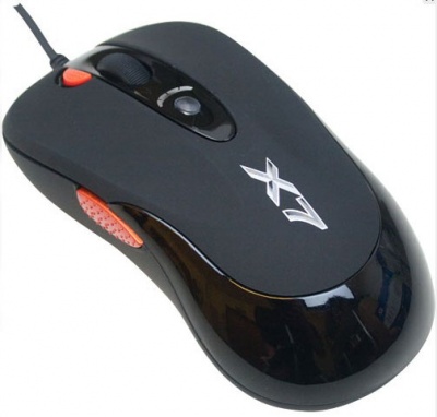 Мышь A4 X-705K черный оптическая (2000dpi) USB игровая (5but)