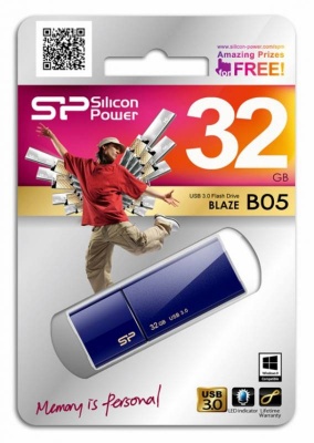 Флеш Диск Silicon Power 32Gb Blaze B05 SP032GBUF3B05V1D USB3.0 синий