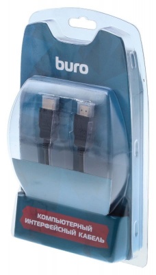 Кабель аудио-видео Buro HDMI (m)/HDMI (m) 5м. Позолоченные контакты черный (BHP RET HDMI50)