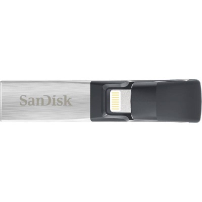 Флеш Диск Sandisk 32Gb iXpand SDIX30C-032G-GN6NN USB3.0 серебристый