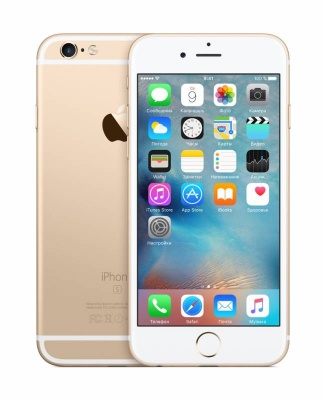Смартфон Apple MKQV2RU/A iPhone 6s 128Gb золотистый моноблок 3G 4G 1Sim 4.7" 750x1334 iPhone iOS 9 12Mpix WiFi GSM900/1800 GSM1900 TouchSc MP3 A-GPS