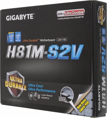 Материнская плата Gigabyte GA-H81M-S2V Soc-1150 Intel H81 2xDDR3 mATX AC`97 8ch(7.1) GbLAN+VGA+DVI