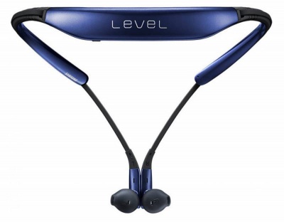 Гарнитура вкладыши Samsung Level U синий/черный беспроводные bluetooth (шейный обод)