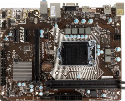 Материнская плата MSI H110M PRO-VH Soc-1151 Intel H110 2xDDR4 mATX AC`97 8ch(7.1) GbLAN+VGA+HDMI