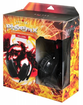 Наушники с микрофоном Oklick HS-L320G Phoenix черный 1.9м мониторы оголовье (NO-3000)