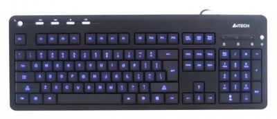 Клавиатура A4 KD-126-2 черный USB slim Multimedia LED