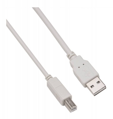 Кабель Buro Reversible USB A(m) USB B(m) 1.8м серый плоский