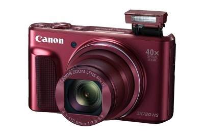 Фотоаппарат Canon PowerShot SX720HS красный 21.1Mpix Zoom40x 3" 1080p SDXC/SD/SDHC CMOS 1x2.3 IS opt 1minF 6fr/s 60fr/s HDMI/WiFi/NB-13L