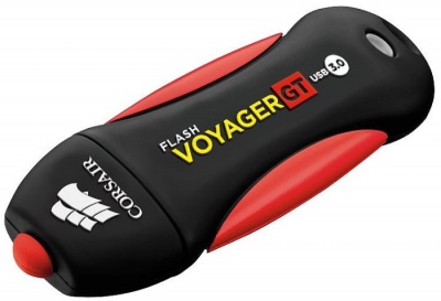 Флеш Диск Corsair 64Gb Voyager GT CMFVYGT3B-64GB USB3.0 черный/красный