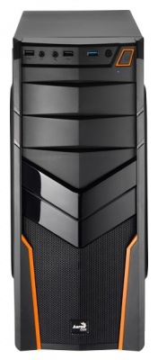 Корпус Aerocool V2X черный/оранжевый без БП ATX 1x92mm 2xUSB2.0 1xUSB3.0 audio