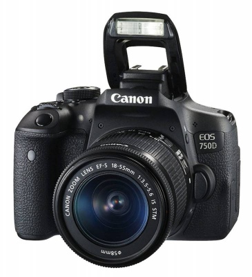 Зеркальный Фотоаппарат Canon EOS 750D черный 24.2Mpix EF-S 18-55mm f/3.5-5.6 IS STM 3" 1080p Full HD SDXC Li-ion (с объективом)