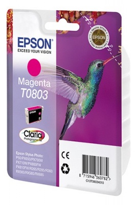 Картридж струйный Epson T0803 C13T08034011 пурпурный (7.4мл) для Epson P50/PX660