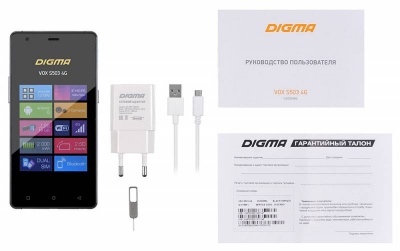 Смартфон Digma VOX S503 4G 16Gb белый/серебристый моноблок 3G 4G 2Sim 5" 720x1280 Android 6.0 8Mpix WiFi BT GPS GSM900/1800 GSM1900 TouchSc MP3 microSD max128Gb