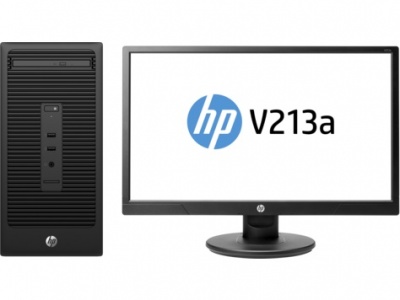 Комплект HP 280 G2 MT i3 6100 (3.7)/4Gb/500Gb 7.2k/HDG530/DVDRW/Free DOS/GbitEth/180W/клавиатура/мышь/черный/монитор в комплекте 20.7" V213a 1920x1080
