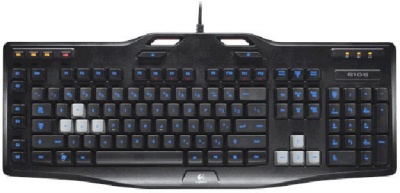 Клавиатура Logitech G105 черный USB Multimedia Gamer LED