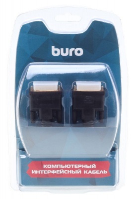 Кабель видео Buro DVI-D(m)/DVI-D(m) 3м. феррит.кольца Позолоченные контакты черный (BHP RET DVI30)