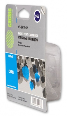 Картридж струйный Cactus CS-EPT962 голубой (13мл) для Epson Stylus Photo R2880