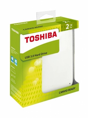 Жесткий диск Toshiba USB 3.0 2Tb HDTP220EW3CA Canvio Ready 2.5" белый