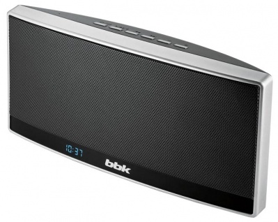 Аудиомагнитола BBK BTA120 черный/серебристый 18Вт/MP3/FM(dig)/USB/BT