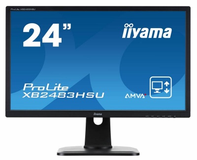 Монитор Iiyama 24" ProLite XB2483HSU-B2 черный VA LED 4ms 16:9 DVI HDMI M/M матовая HAS Pivot 250cd 178гр/178гр 1920x1080 D-Sub FHD USB 5.61кг