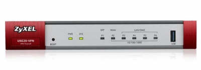 Сетевой экран Zyxel USG20-VPN (USG20-VPN-RU0101F) 10/100/1000BASE-TX серебристый