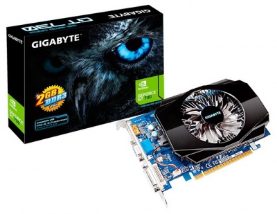 Видеокарта Gigabyte PCI-E GV-N730-2GI nVidia GeForce GT 730 2048Mb 128bit DDR3 700/1600 DVIx1/HDMIx1/CRTx1/HDCP Ret