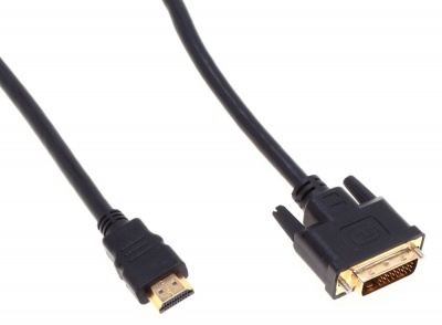Кабель аудио-видео Buro HDMI (m)/DVI-D (Dual Link) (m) 1.8м. Позолоченные контакты черный (BHP RET HDMI_DVI18)