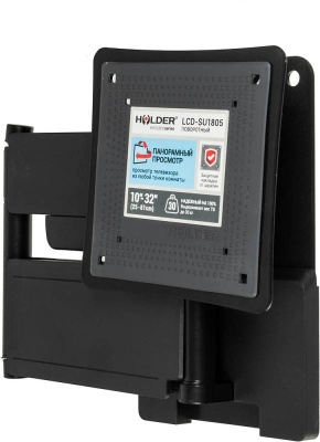 Кронштейн для телевизора Holder LCD-SU1805 черный 10"-32" макс.30кг настенный поворот и наклон