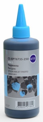 Чернила Cactus CS-EPT6735-250 светло-голубой250мл для Epson L800/L810/L850/L1800