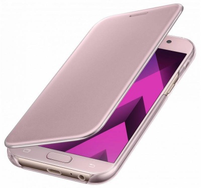 Чехол (флип-кейс) Samsung для Samsung Galaxy A7 (2017) Clear View Cover розовый (EF-ZA720CPEGRU)