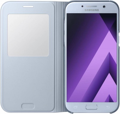 Чехол (флип-кейс) Samsung для Samsung Galaxy A7 (2017) S View Standing Cover синий (EF-CA720PLEGRU)