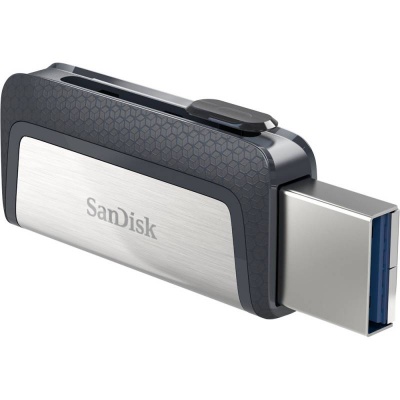 Флеш Диск Sandisk 128Gb Ultra Dual SDDDC2-128G-G46 USB3.0 серый/узор