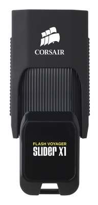 Флеш Диск Corsair 64Gb Voyager Slider X1 CMFSL3X1-64GB USB3.0 черный