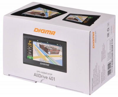 Навигатор Автомобильный GPS Digma ALLDRIVE 401 4.3" 480x272 4Gb microSD черный Navitel