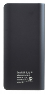 Мобильный аккумулятор Buro RB-20000-LCD-QC3.0-I&O Li-Ion 20000mAh 3A+1.5A черный 3xUSB