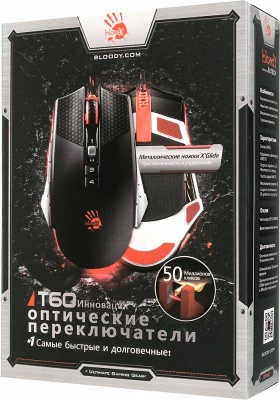 Мышь A4 Bloody T60 Winner черный/серый оптическая (4000dpi) USB2.0 игровая (9but)