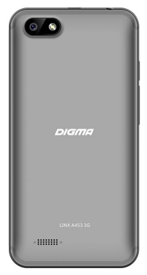 Смартфон Digma Linx A453 3G 8Gb 1Gb серый моноблок 3G 2Sim 4.5" 480x854 Android 7.0 5Mpix WiFi GPS GSM900/1800 GSM1900 TouchSc MP3 FM microSD max32Gb