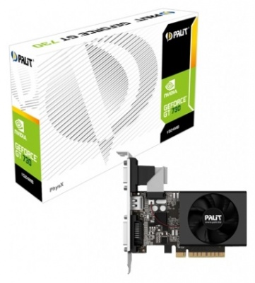 Видеокарта Palit PCI-E PA-GT730K-1GD3H nVidia GeForce GT 730 1024Mb 64bit DDR3 900/1804 DVIx1/HDMIx1/CRTx1/HDCP oem