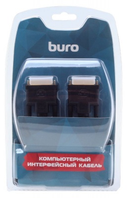 Кабель видео Buro DVI-D(m)/DVI-D(m) 1.8м. феррит.кольца Позолоченные контакты черный (BHP RET DVI18)