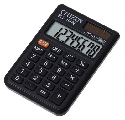 Калькулятор карманный Citizen SLD-100N черный 8-разр.